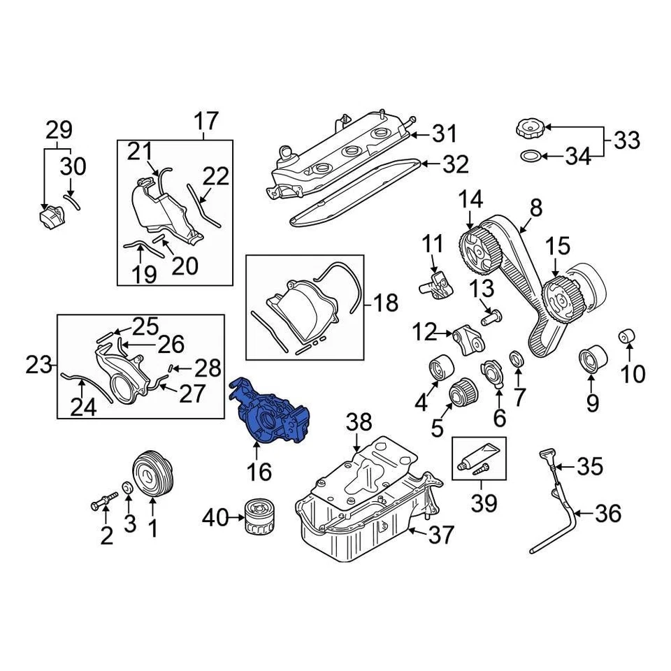 For Mitsubishi Montero 2001-2006 Mitsubishi 1211A021 Engine Oil Pump Foto 2 de 2