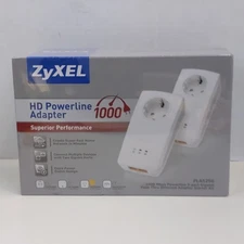 ZyXEL PLA5256 HD Powerline Adapter 1000Mbps 2-Port Gigabit Ethernet Starter Kit