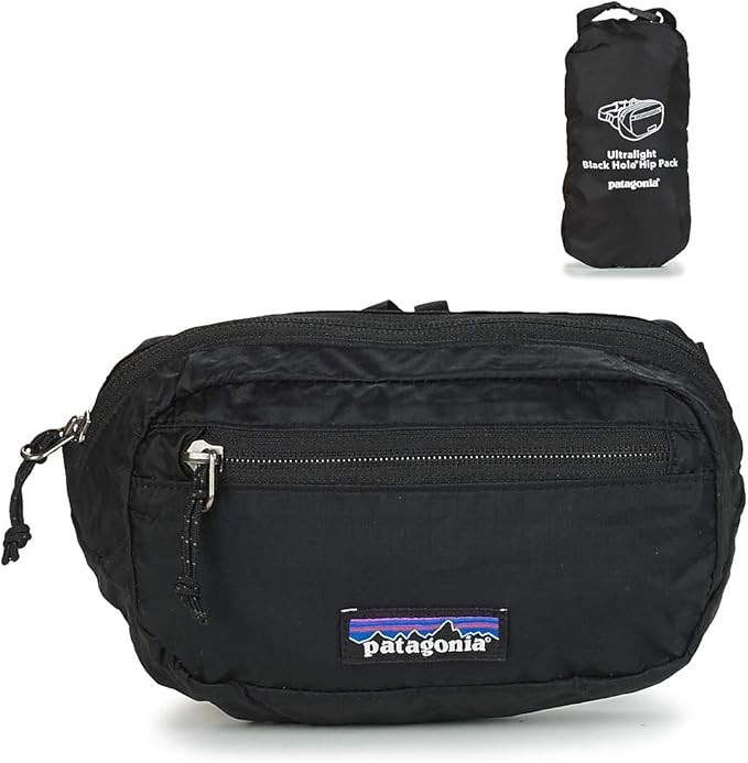 Mini paquete de cadera Patagonia ultraligero agujero negro nuevo sin etiquetas