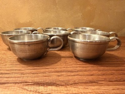 8er Set Schwedische Zinnbecher - Rune Tennesmed TENN / R. Tennesmed - 6 cm