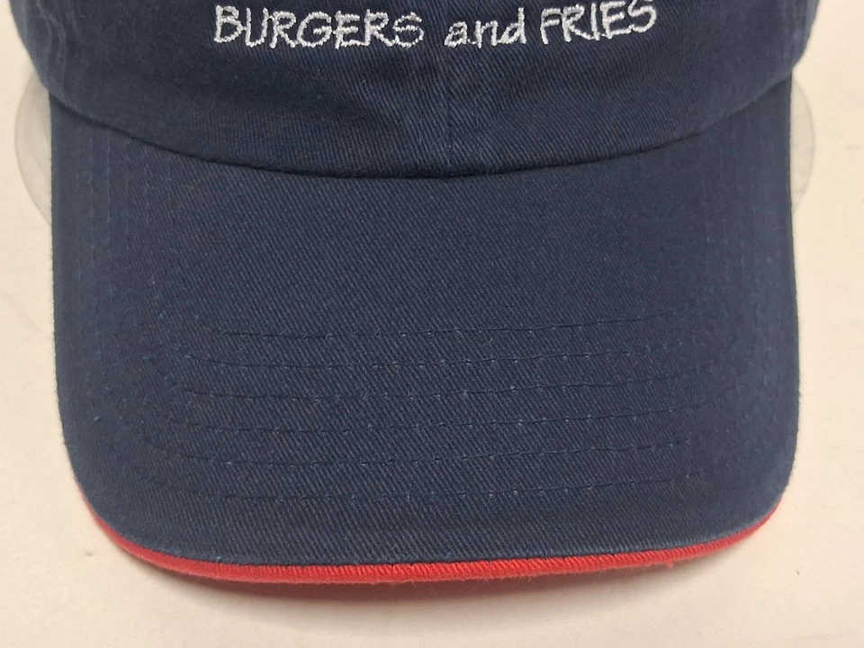 Gorra Five Guys Correa Trasera Azul Marino Hamburguesas y Papas Fritas Restaurante Ajustable Foto 4 de 4