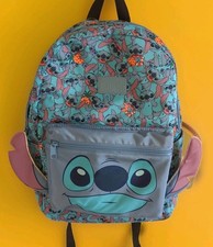 Disney Stitch Backpack Bioworld Nylon Kids Blue Color New Loungefly