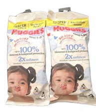 Huggies Diapers Travel Pack 2 Diapers Total 6 Seze 4 22-27 lb, 10-17 Kg