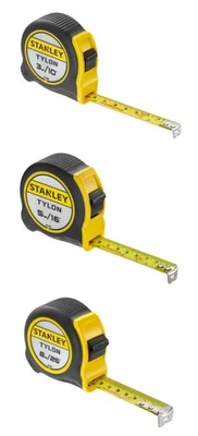 Stanley Tylon Tape Measure Pocket Measuring Durable Blade Locking - 3m 5m & 8m