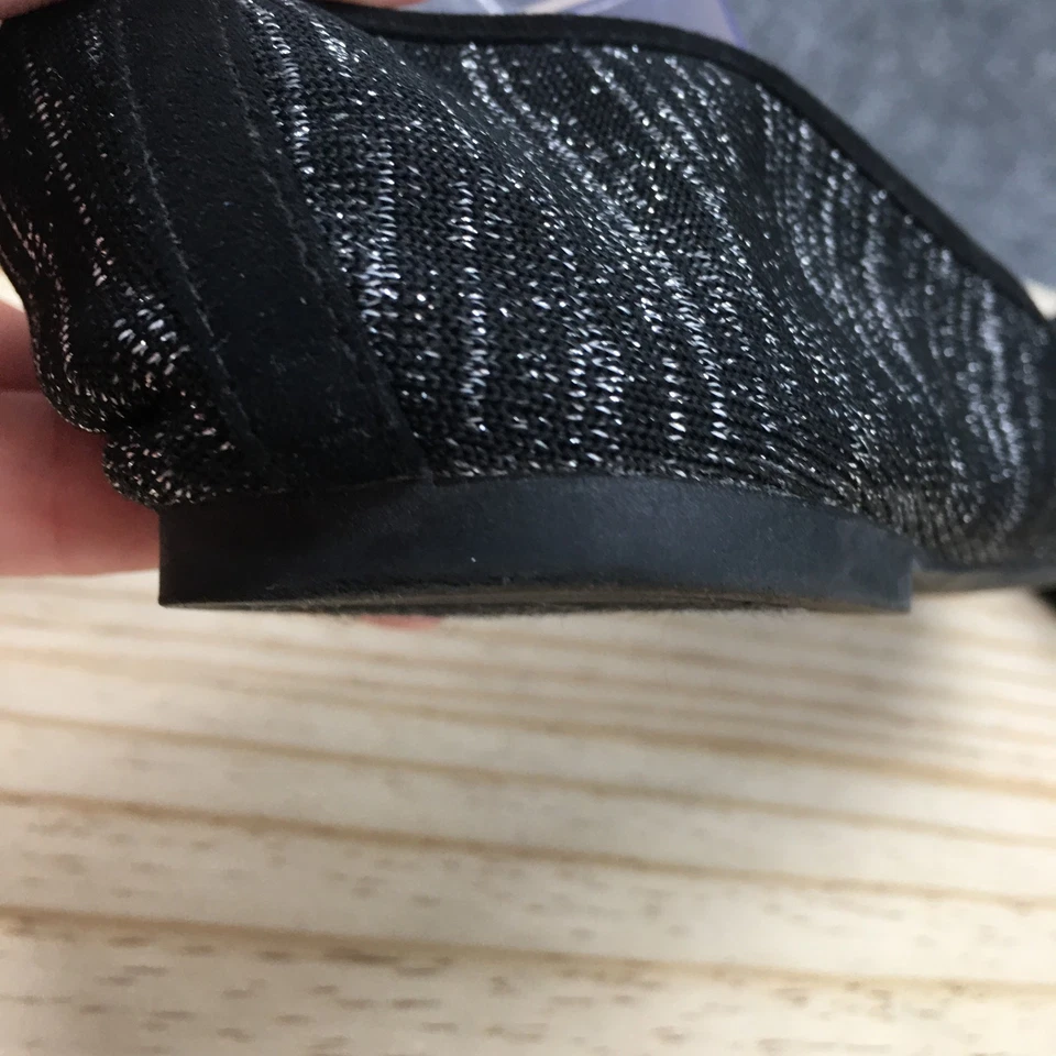 Christian Siriano Zapatos Mujer 11 Ballet Planos Tela Negra Sin Cordones Punta Foto 4 de 4