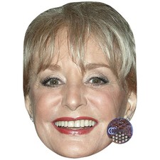 Barbara Walters Celebrity Mask, Flat Card Face, Fancy Dress Mask
