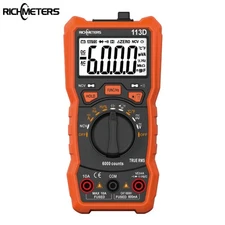 RICHMETERS RM113D NCV Digital Multimeter 6000 counts Auto Ranging AC/DC Voltage 
