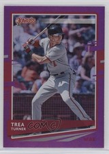 2020 Panini Donruss Photo Variation Holo Purple Trea Turner (Batting) #108 10ou