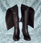 NEW size 8 Ecote Fiona Over The Knee Black Leather boots Low heel Comfortable! — photo 6