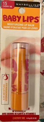 Maybelline-Baby Lips-Moisturizing Lip Balm-15 Cherry Me-0.15 OZ.-NEW
