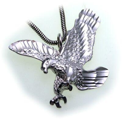 Pendentif Aigle En Argent Massif 925 - Breloque, Neuf Avec étiquettes, Bijou Argent Sterling
