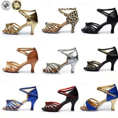 Damen Mädchen Ballsaal Tango Latein Tanzschuhe 5cm/7cm Absatz Bequem Absatz