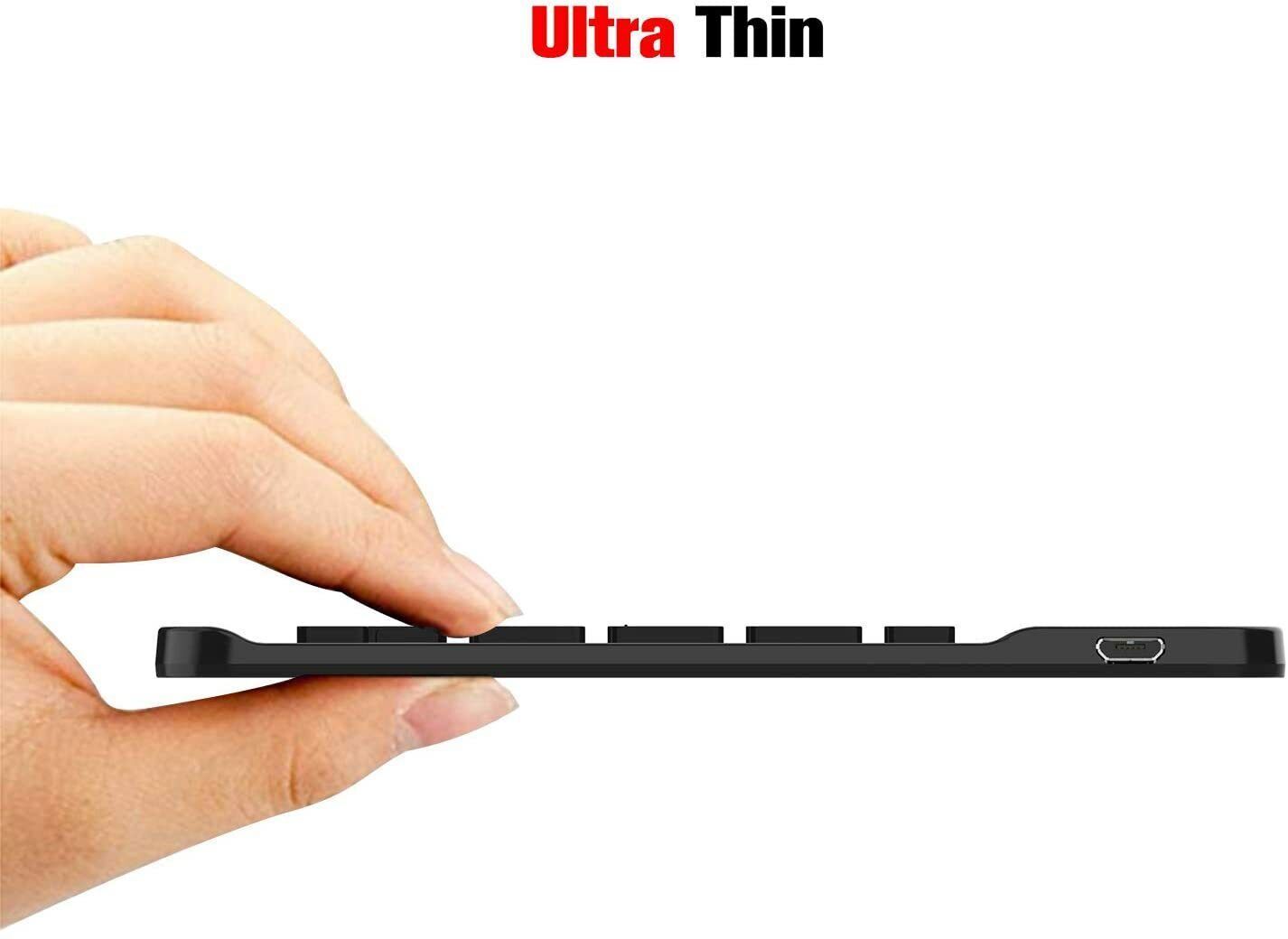 7 Color Backlit 9 Inch Slim Wireless Bluetooth Keyboard for Apple iPad Tablet
