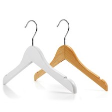 Children's Clothes Coat Hangers 30cm Strong Wooden Baby Top Shirt Toddler Dress