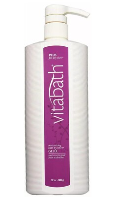 Vitabath Plus for Dry Skin Moisturizing Bath & Shower Gelee 900g / 32 oz Pump