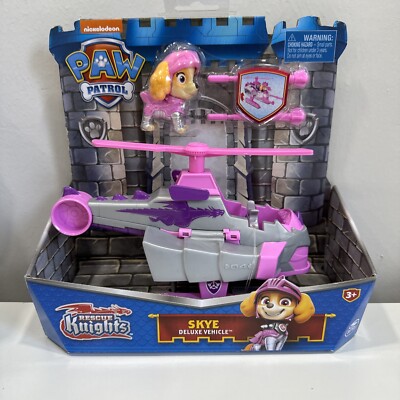 Paw Patrol Rescue Knights Skye Deluxe Vehicle & Figure Toy NEW