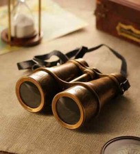 Antique Nautical Brass Binocular, Engraved Spyglass, Congratulations Gift,Pirate