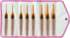 Clover Amour Pen-E Crochet Hook Set 8 Sizes  Case Japan 43-606