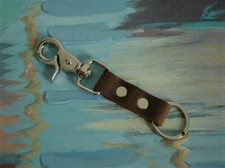 Genuine Cowhide Leather Key Holder Comfortably Key Fob Trigger Clip Made In USA