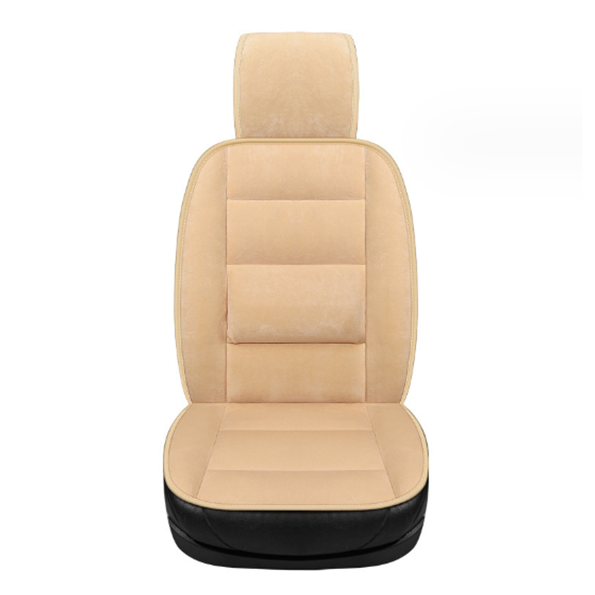 Winter Plush Car Seat Cover Chair Cushion Warm Pad Protector Beige Accessories