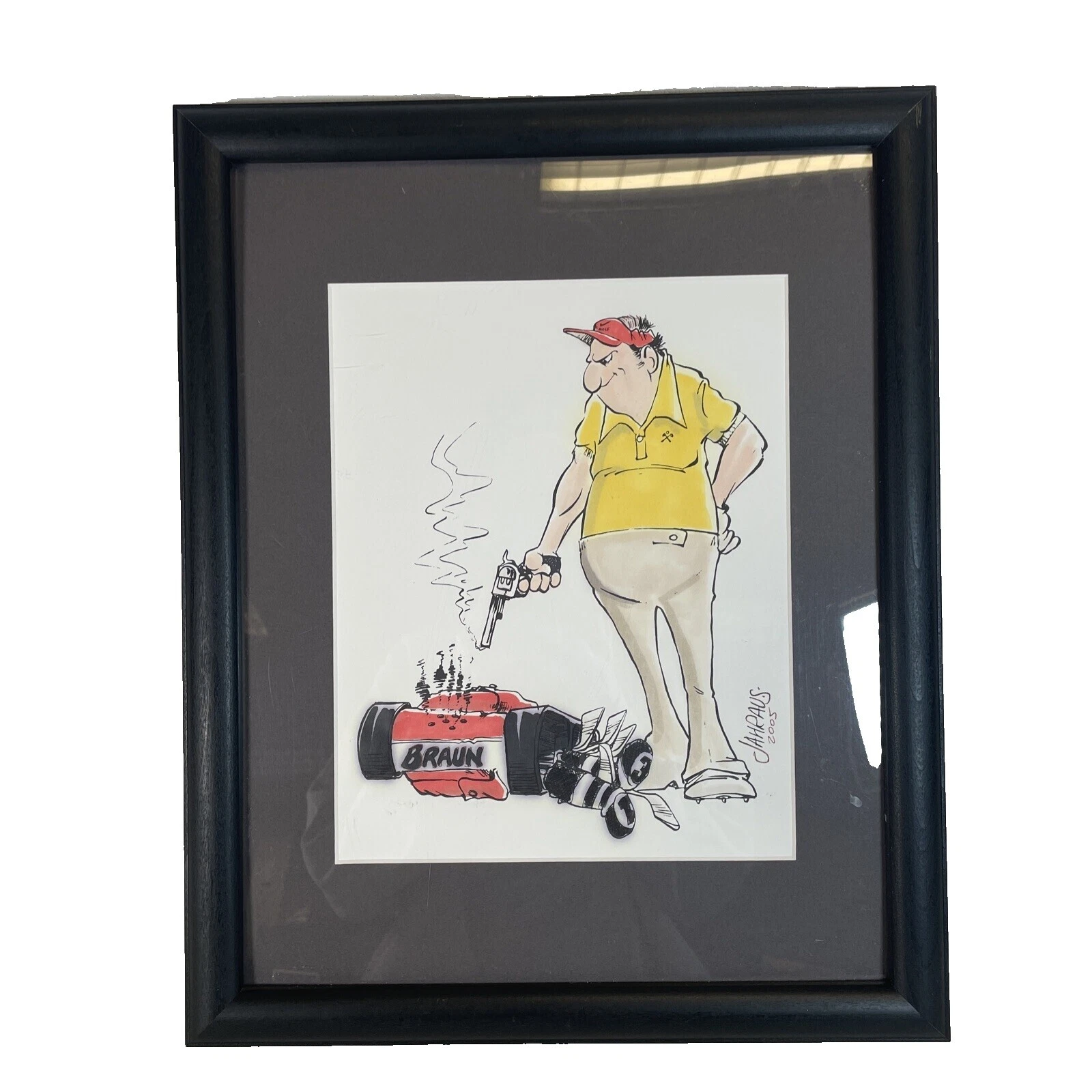 Ink Cartoon Golf Art Drawings