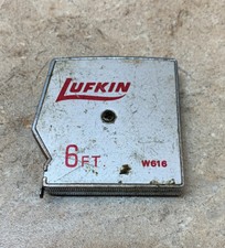 VINTAGE LUFKIN W616 6 Ft. CHROME MEASURING TAPE