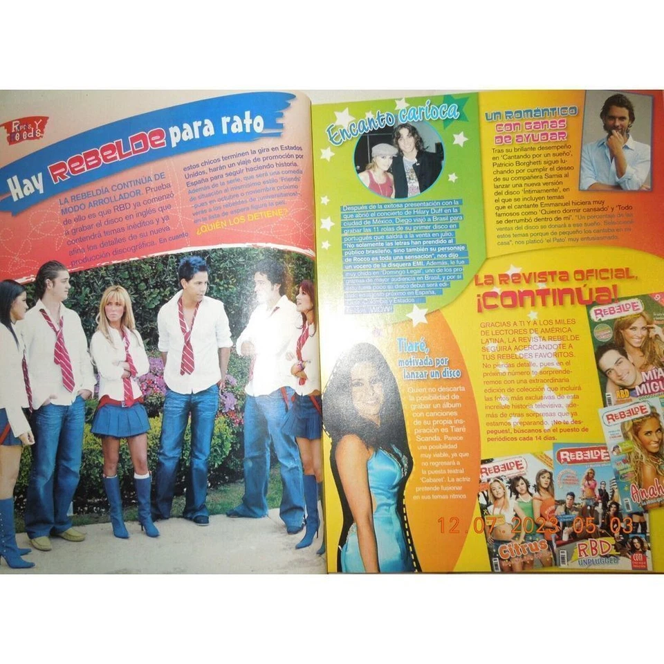 REBELDE rbd ANAHI dulce MAITE poncho NINEL camila ANGELIQUE lindsay lohan - Image 4 of 4