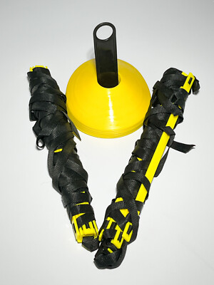 Agility Ladders & 20 Cones Set 12 Rung 16.5 Ft Speed Training Equipment Exercise