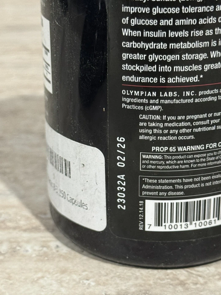 Olympian Labs Sulfato de Vanadilo (20 mg) con Niacina 250 cápsulas Exp 2/26 Foto 3 de 3