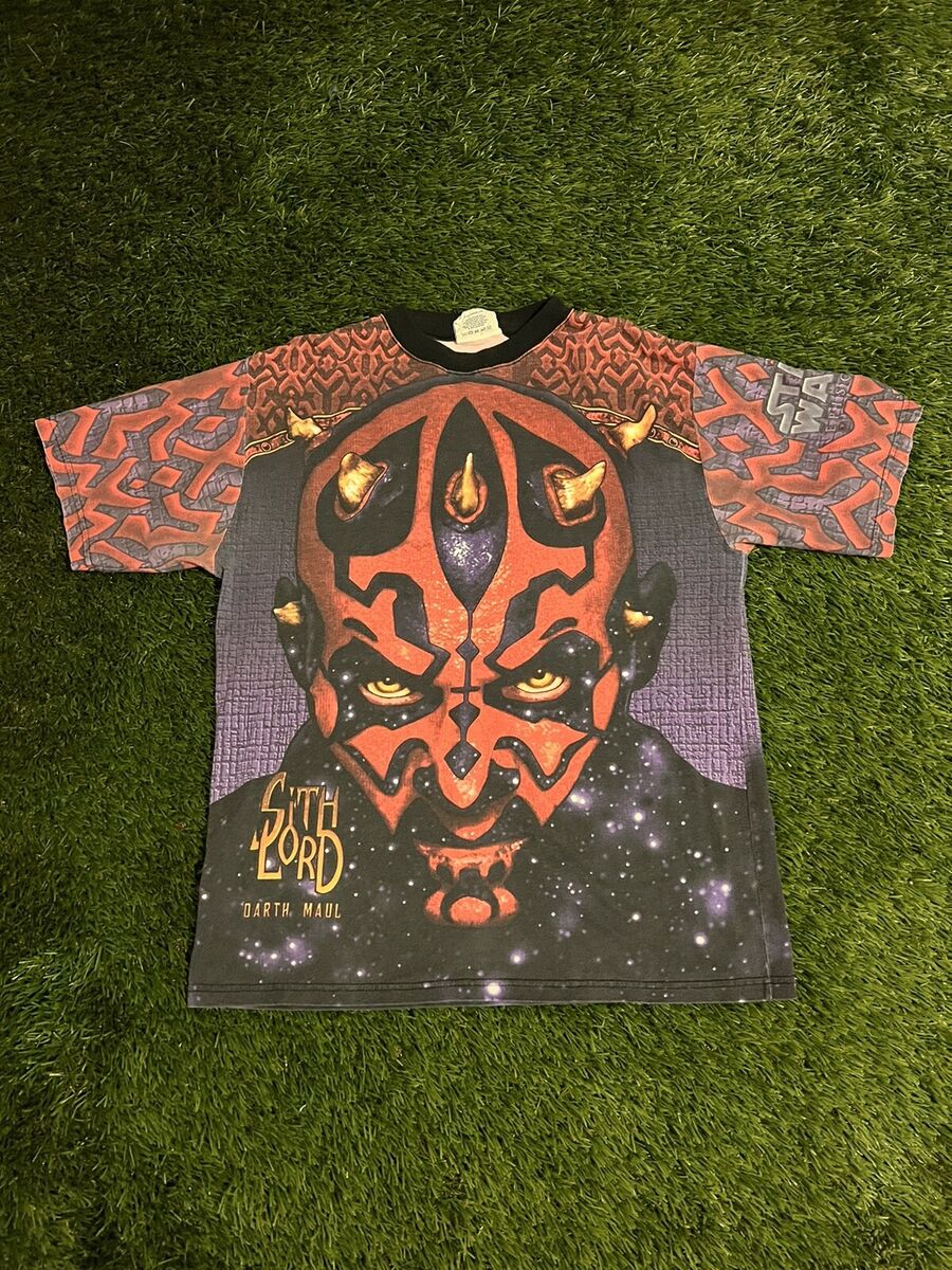 Vintage Star Wars Mens Shirt LARGE All Over Print Episode 1 Vintage Star Wars Mens Shirt LARGE All Over Print Episode 1