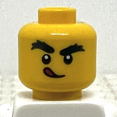 LEGO Mean Mischievous Blowing Licking Boy Man Dude Double Sided Face Head