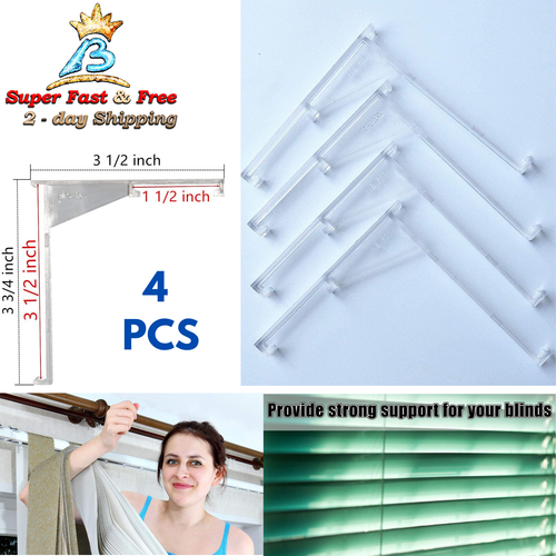 Window Valance Clips Set Vertical Blind Track Installation Bracket Holder  Clear 313045761783 | eBay