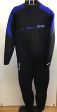 BARE SPORT S-FLEX WETSUIT Mens 7MM - Blue/Black size Med/Lg --