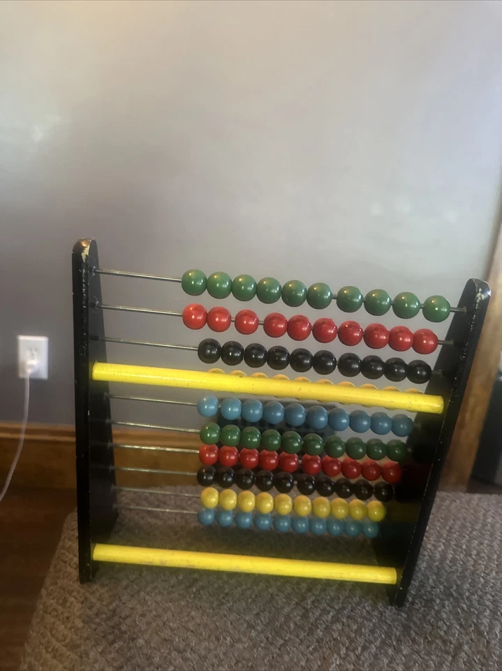 Escultura abstracta colorida de la década de 1950 BRIO ABACUS LEKSAK FRÅN BRIO, HÅLLBAR SOM TIO Foto 3 de 4