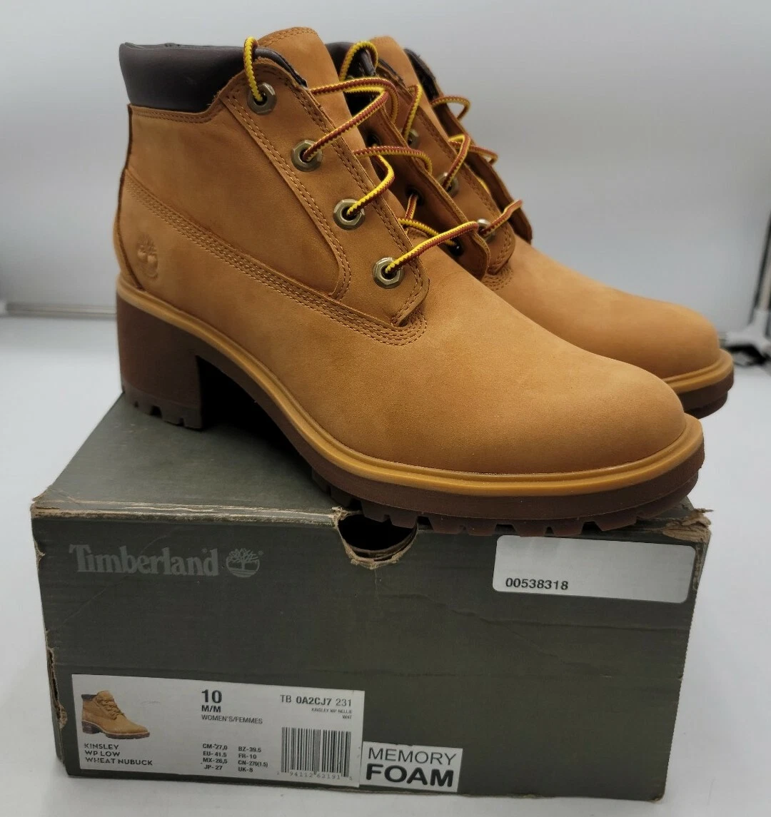 Timberland Stivali impermeabili da donna taglia 10 Kinsley 6" in nabuk di grano