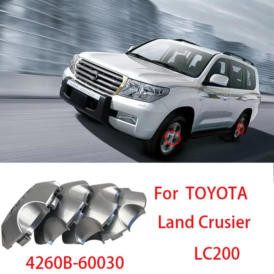 Tapacubos central de rueda Toyota genuino 4260B-60030 para Land Cruiser LC200 4 piezas. NUEVO Foto 3 de 3