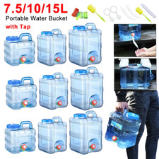 7.5/10/15L Drinking Water Container with Spigot Leakproof Camping Water Tank
