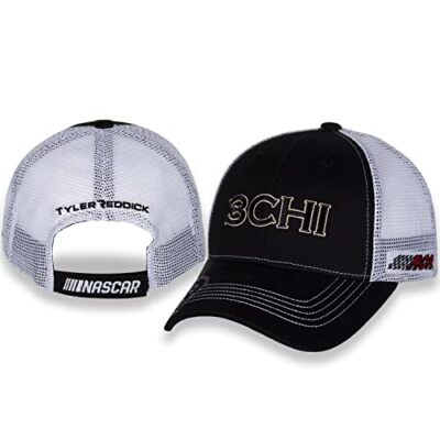 Tyler Reddick #8 2022 3CHI Sponsor Black White Trucker Mesh Adjustable Hat