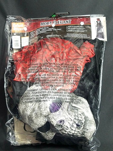 Dapper Death Reaper 7 Piece Costume Child Medium Black Halloween - Picture 5 of 8