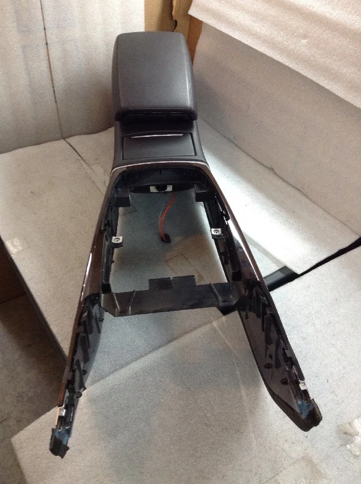 13 2014 2015 AUDI A6 S6 A7 S7 RS7 consola central cuero negro moldura madera OEM #93 Foto 2 de 4