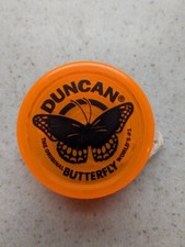 VINTAGE DUNCAN  BUTTERFLY  ORANGE/BLACK BUTTERFLY YO YO FREE SHIP RARE