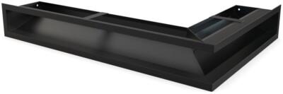 KRATKI Eck-Lüftungsgitter LUFT, 766 X 547 X 60 Mm, Schwarz – Abluftgitter Für Kamin Mit 45°-Lufteinlass