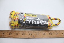 Pro Essentials Multi-Purpose Poly Ropes Yellow/Red/Blue 0.25" Dia 25-Ft