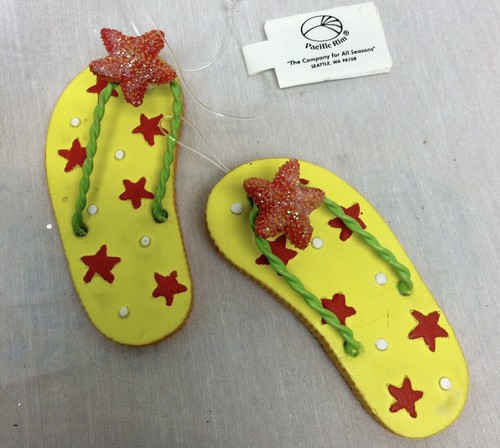 Christmas tree ornament 5538 flip flops 5” x 1 1/2” star fish 95583055387 |  eBay