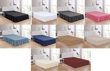 Legacy Decor Bed Skirt Dust Ruffle 100 Brushed Microfiber with 14  Drop