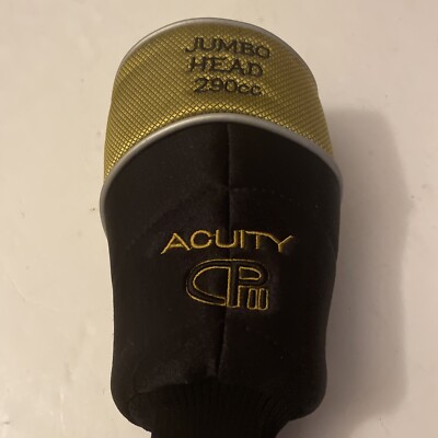 Acuity CP II 290cc Driver Jumbo Head Cover Embroidered Black Gold Yellow & White
