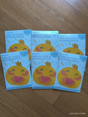 6 Spalife Lip & Under Eye Masks Duo Feeling Like A Spring Chick Green Tea Sealed