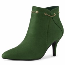 Women's Pointed Toe Side Zip Stiletto Heel Ankle Booties