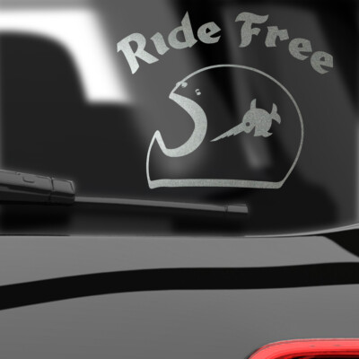 Auto Bike Aufkleber Sticker Ride Free Harley V2 Shovelhead Pan Evo Biker Helm