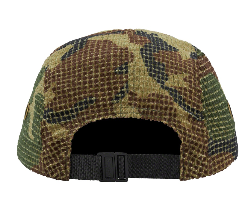 帽子 SUPREME 22AW CAMO GRID Velvet Camp Cap Supreme Camo Grid Velvet Camp Cap Hat Woodland Camo FW22 NWT